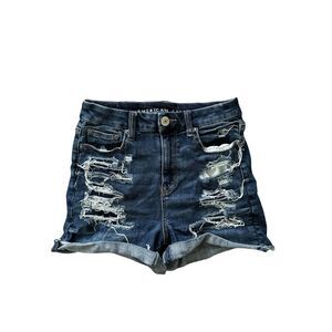 American Eagle Denim Women‎ Next Level Stretch Shortie Shorts Size 4